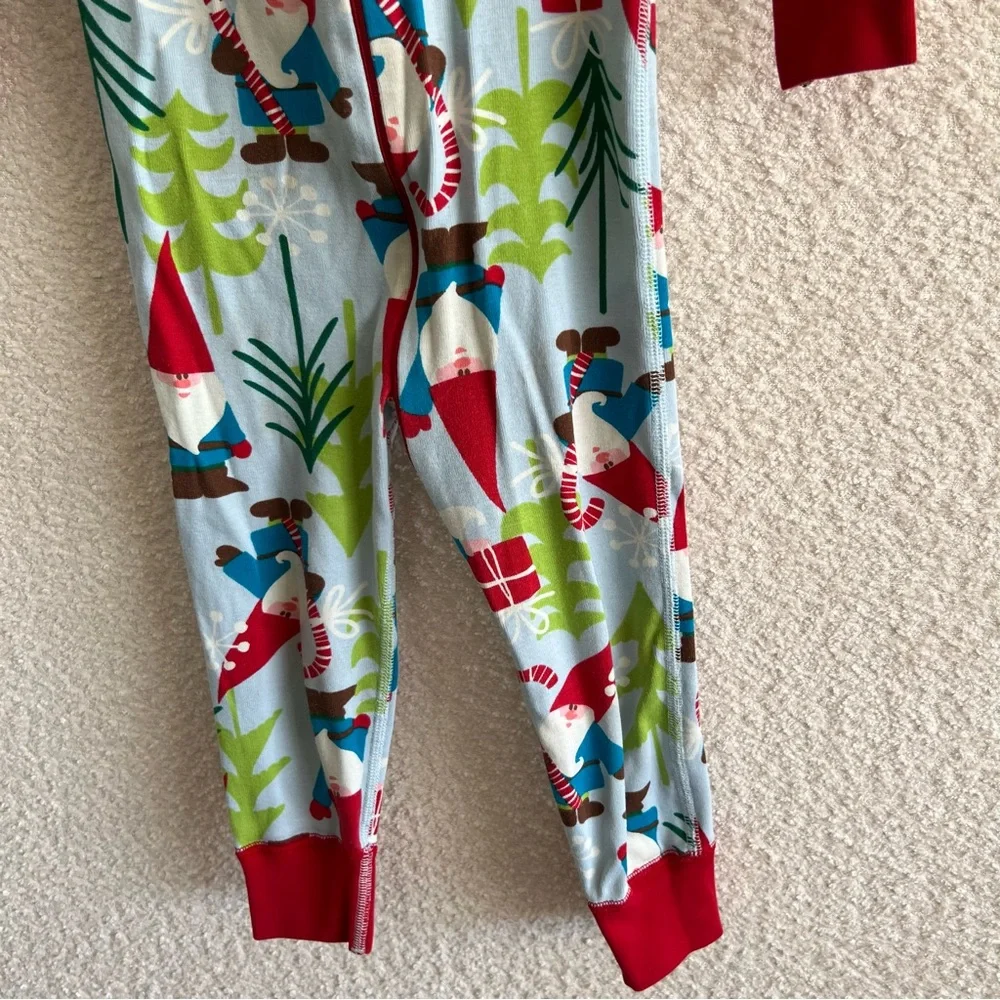 Hanna Andersson Toddler Gnome Christmas Winter Zipper‎ Pajamas Size 3T